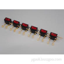 6H Neon Double-Pole Multi-gang integral switch